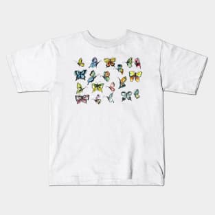 Butterflies Watercolor Set Kids T-Shirt